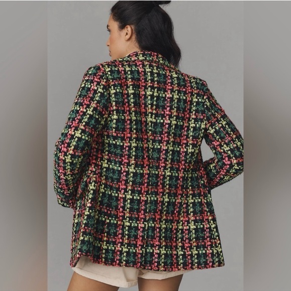 Avec Les Filles Neon Tweed Blazer - Size M - Picture 3 of 6